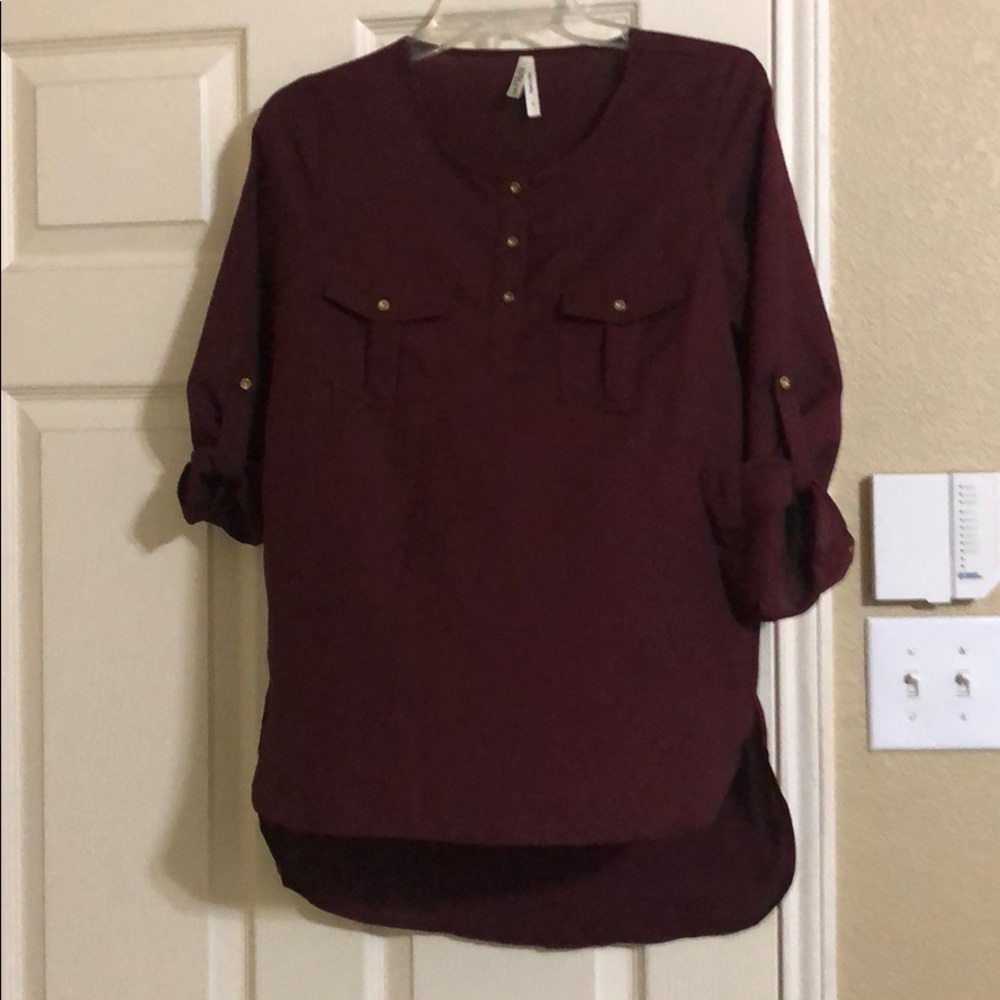 Burgundy Live 4 Truth Hi-low Blouse